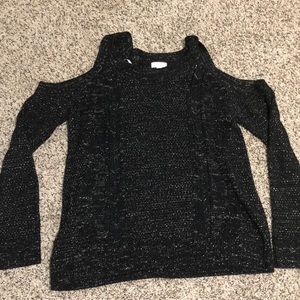 Black & Gold shoulder sweater